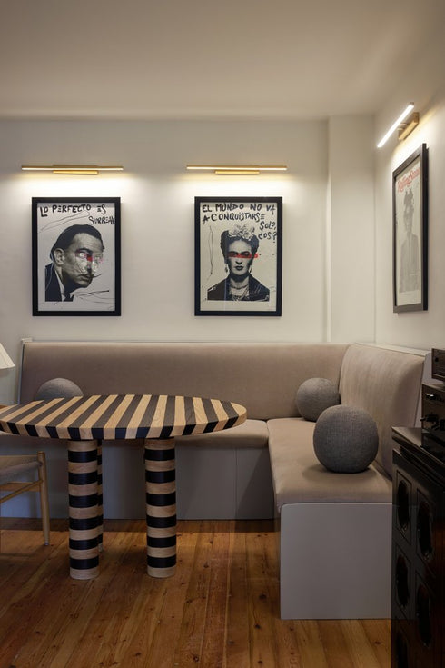 Striped Rounded Dining Table