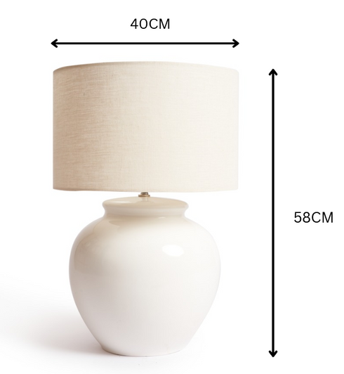 Medium Sun Table Lamp - White