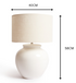 Medium Sun Table Lamp - White