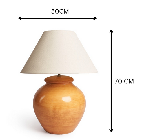 Large Sun Table Lamp - Camel