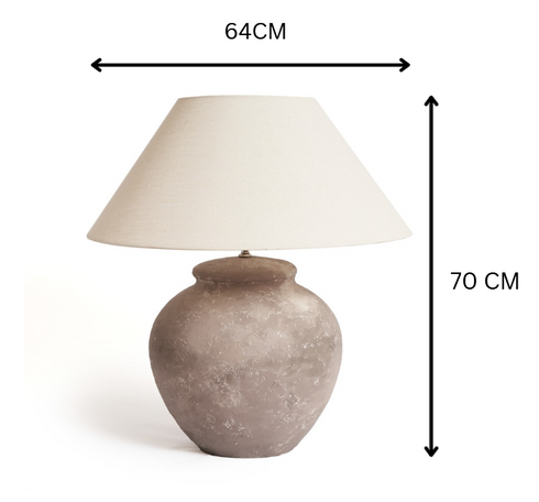 Large Sun Table Lamp - Greige