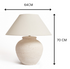 Large Sun Table Lamp - Etched Off white