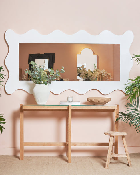 Cane and Oak Console