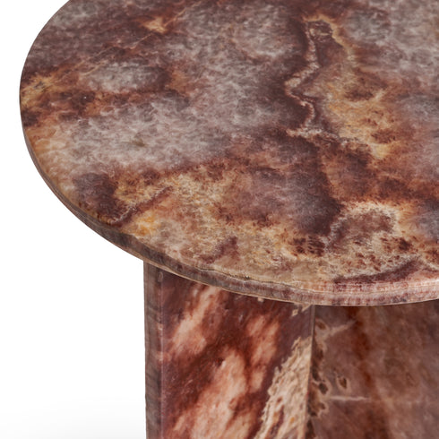 Onyx marble side table