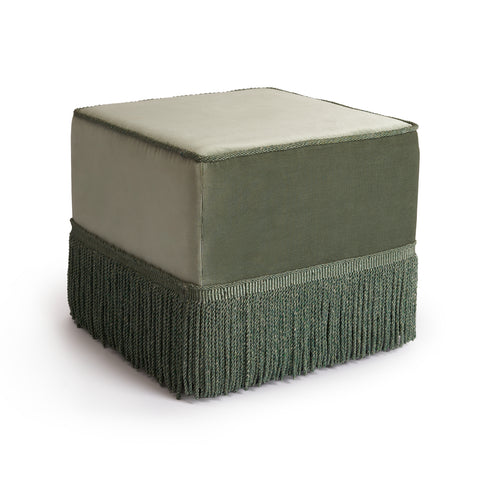 Fringe Cube Pouf