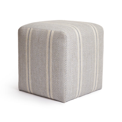striped cube pouf