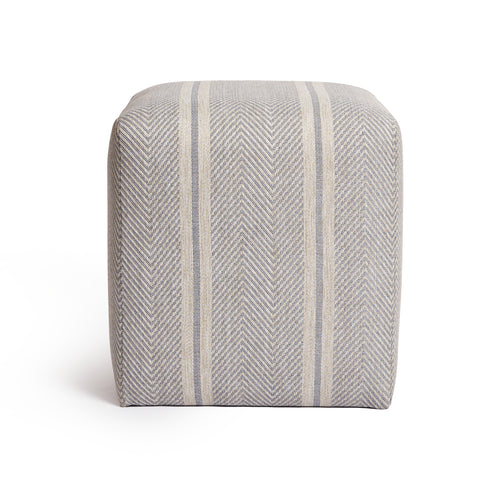 striped cube pouf