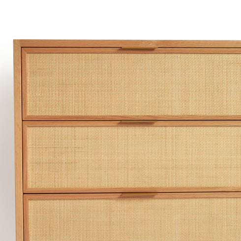 Cane and Oak Dresser