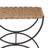 Metal & seagrass accent stool