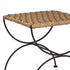 Metal & seagrass accent stool