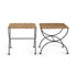 Metal & seagrass accent stool