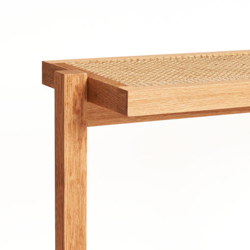 Cane and Oak Console