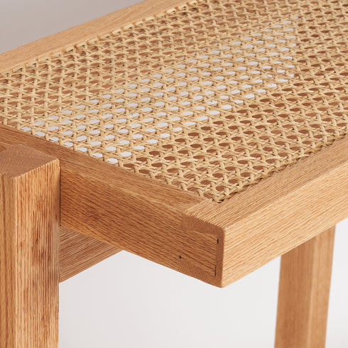 Cane and Oak Console