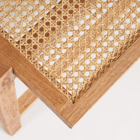 Cane and Oak Console