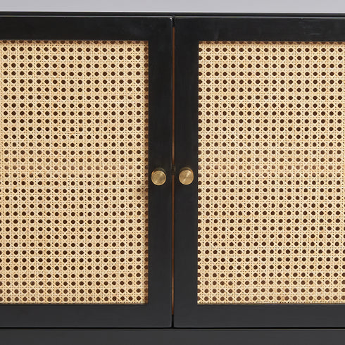 Cane black cabinet