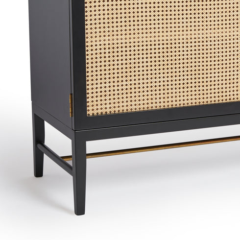 Cane black cabinet