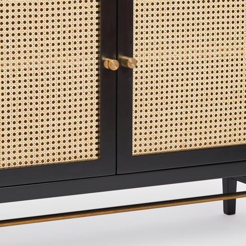 Cane black cabinet