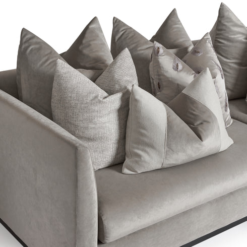 Plush three-seater couch