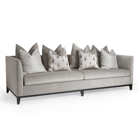 Plush three-seater couch