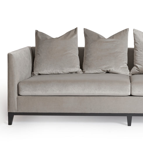 Plush three-seater couch