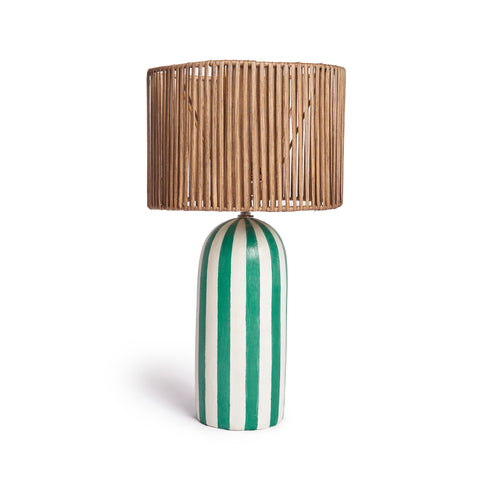 striped dome table lamp