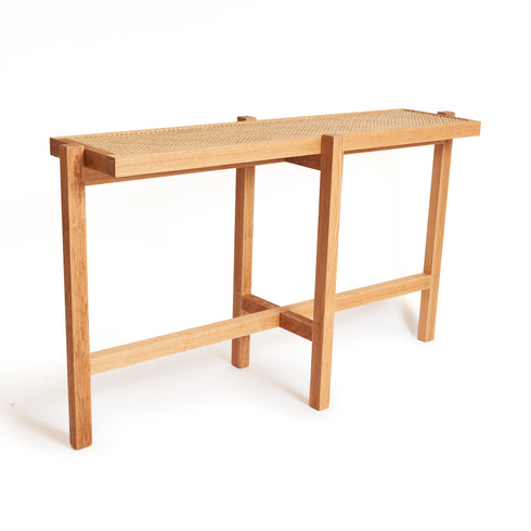Cane and Oak Console