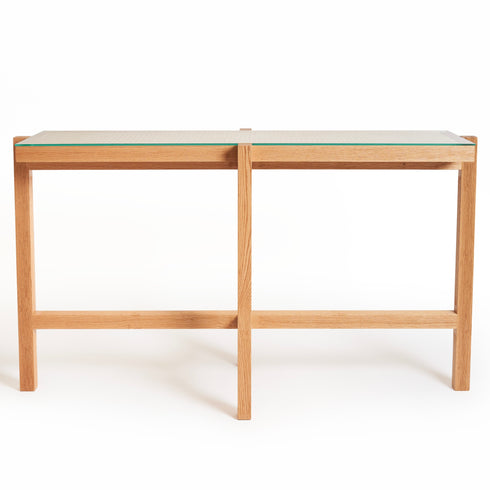 Cane and Oak Console