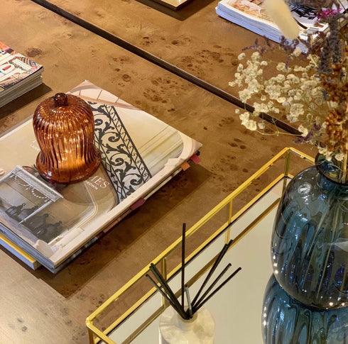 Pair of Burl Veneer Coffee Tables