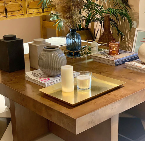 Pair of Burl Veneer Coffee Tables