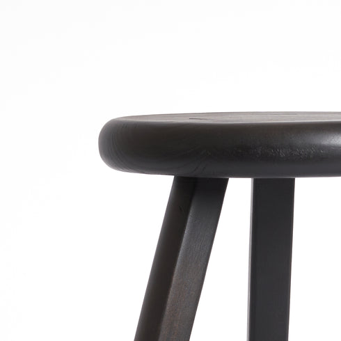Teak Stool - Black