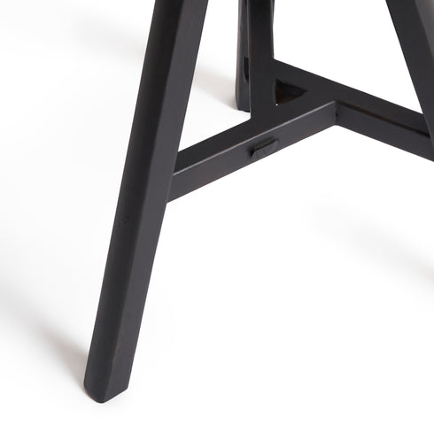Teak Stool - Black