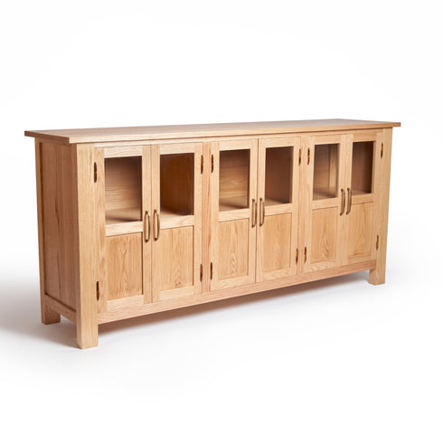 Glass Window Oak Buffet