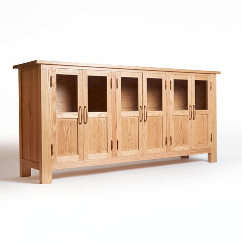 Glass Window Oak Buffet