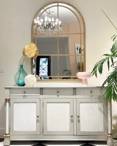 Bronze Windowpane Mirror