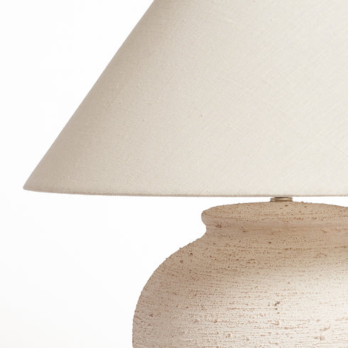 Medium Sun Table Lamp - Etched Off White