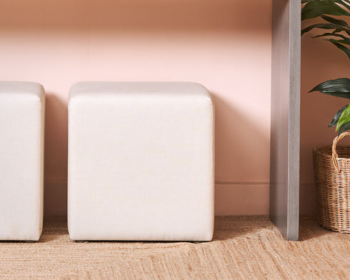 Pair of Cube Poufs