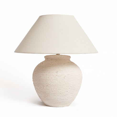 Medium Sun Table Lamp - Etched Off White