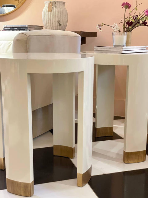 Cream Side Table