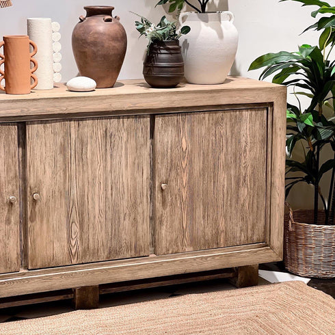 Natural Wood Sideboard